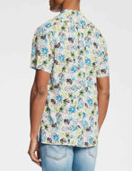 Picture of Gaudi White Floral Print Bowling Short Sleeve Shirt