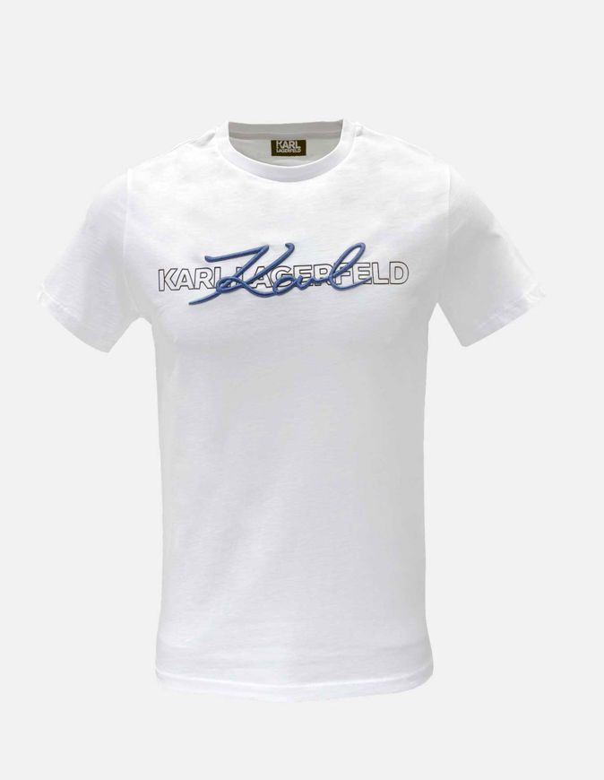 Picture of Karl Lagerfeld White embroidered tee