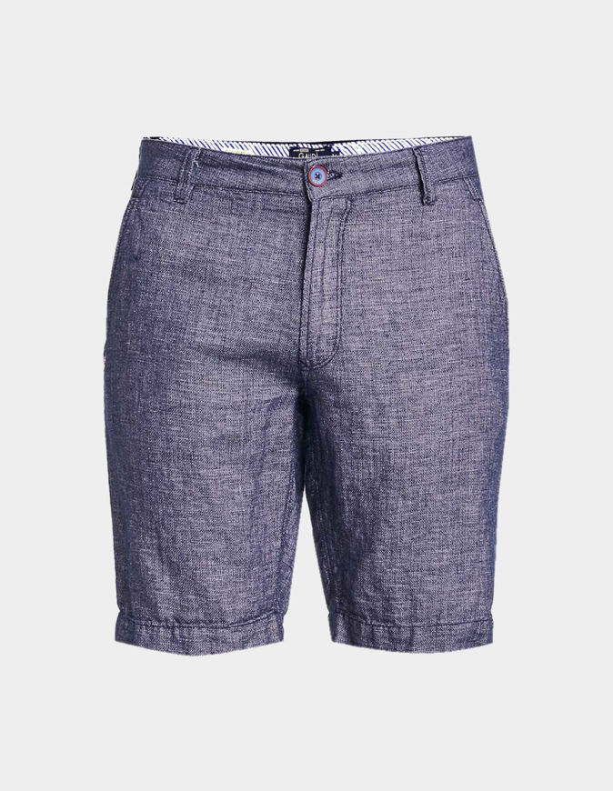 Picture of Gaudi Navy Cotton-Linen Shorts