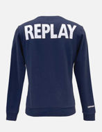 Picture of Replay Navy Logo Crew Sweatshirt