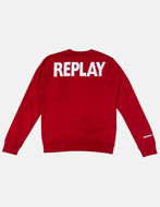 Picture of Replay Red Logo Crew Sweatshirt