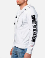 Picture of Replay White Logo Zip Sweat Jacket