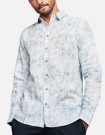 Picture of No Excess White Floral Printed Linen Shirt