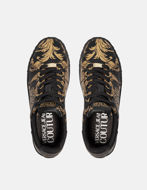 Picture of Versace Gold Baroque Court Sneakers