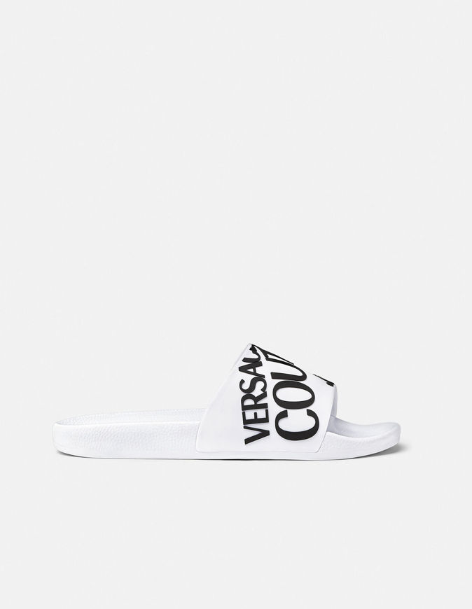 Picture of Versace Jeans Couture White Logo Slide