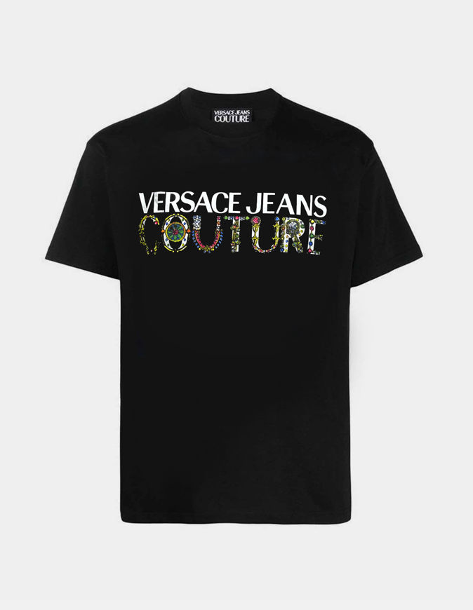 Picture of Versace Black Logo Couture Regular Tee