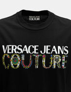 Picture of Versace Black Logo Couture Regular Tee