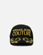 Picture of Versace Gold Embroidered Logo Black Cap