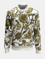 Picture of Versace White Regalia Baroque Print Sweatshirt