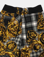 Picture of Versace Tartan Baroque Black Sweat Shorts