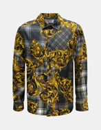 Picture of Versace Tartan Baroque Print Regular Shirt