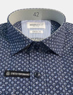 Picture of Brooksfield Navy Floral Print Stretch Shirt
