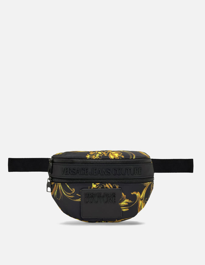 Picture of Versace Jeans Black & Gold Garland Bum Bag
