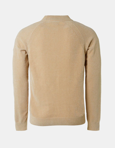 Picture of No Excess Sand Mock Neck Velvet Knit Pullover