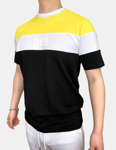 Picture of Karl Lagerfeld Embossed Stripe Yellow Tee